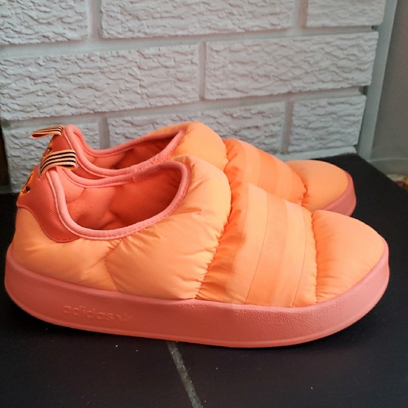 Adidas Unisex Puffylette Beam Orange Slip-On Outdoor Cabincore Shoes Sz 8 - Picture 13 of 16